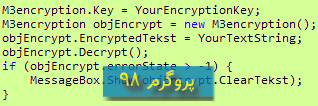 سورس پروژه ی Encrypt متن با الگوریتم M3 در سی شارپ