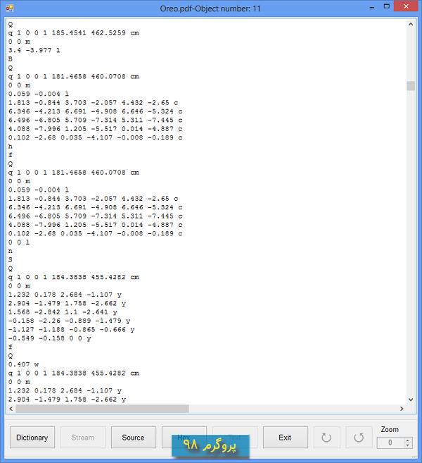 سورس کد آنالیزور و تجزیه فایل PDF با کلاس Parsing در c#.net