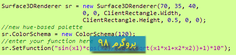 سورس کد رندر کردن 3D surface بدون OpenGL/DirectX در سی شارپ