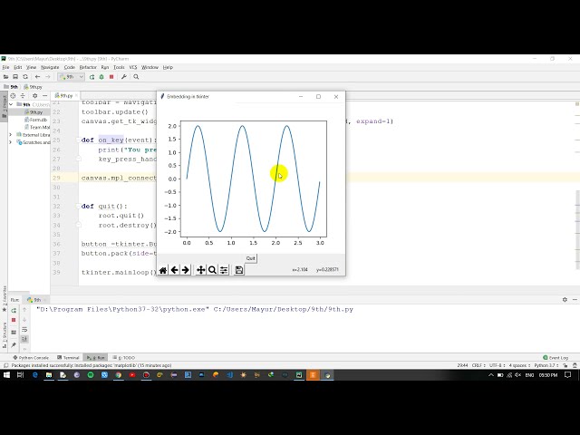 فیلم آموزشی: آموزش Tkinter Python برای مبتدیان 13- نحوه جاسازی گراف Matplotlib در Tkinter GUI با زیرنویس فارسی