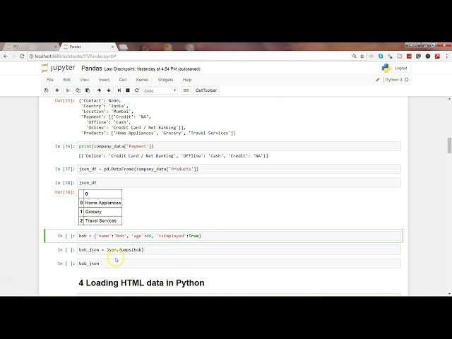 فیلم آموزشی: #3 نحوه وارد کردن داده های JSON در پایتون و ایجاد Pandas DataFrame با زیرنویس فارسی