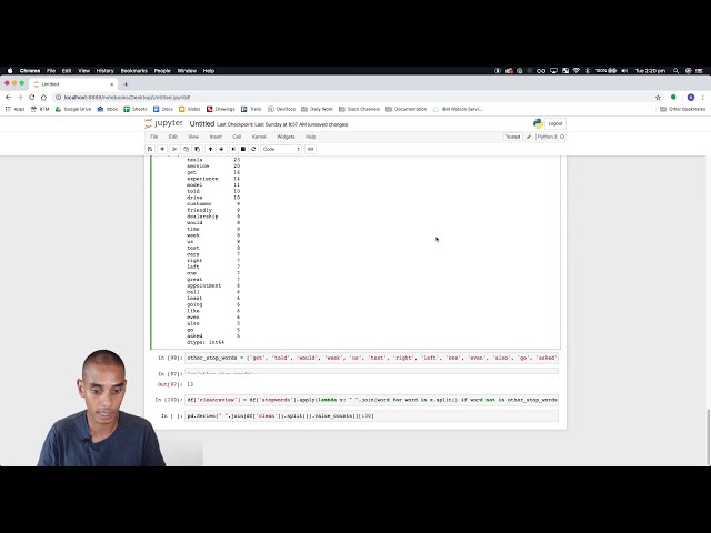 فیلم آموزشی: نحوه پاک کردن داده های مبتنی بر متن برای NLP - قسمت 3 - تجزیه و تحلیل احساسات Python Yelp با زیرنویس فارسی