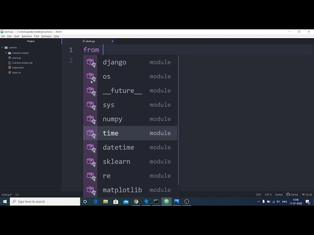 فیلم آموزشی: Python Kite AutoComplete Plugin Atom IDE Editor نمونه کامل برای مبتدیان
