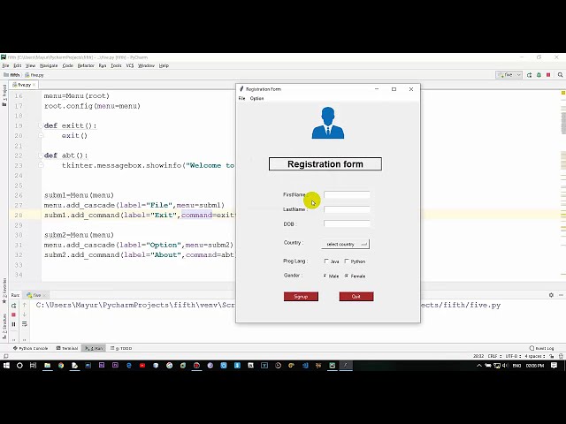 فیلم آموزشی: آموزش GUI Tkinter Python برای مبتدیان 7 - ایجاد منوها با Tkinter با زیرنویس فارسی