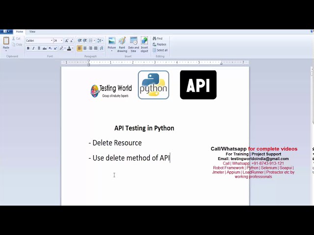 فیلم آموزشی: تست API با استفاده از Python - Write Test Case - Delete Request