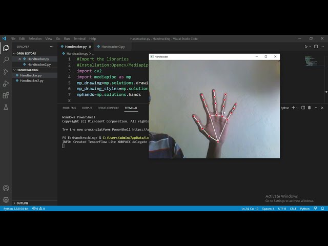 فیلم آموزشی: پروژه پایتون: ردیابی دست با هوش مصنوعی با استفاده از پایتون (لوله رسانه ای) با زیرنویس فارسی