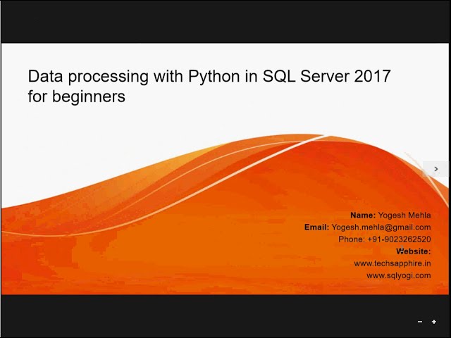 فیلم آموزشی: پردازش داده ها با پایتون در SQL Server 2017 برای مبتدیان با زیرنویس فارسی