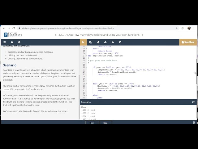 فیلم آموزشی: Python Essentials 4.1.3.7 Lab: چند روز: نوشتن و استفاده از توابع خود با زیرنویس فارسی