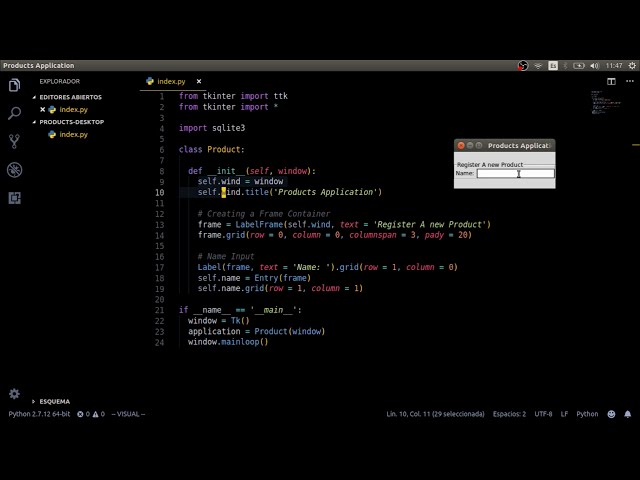 فیلم آموزشی: Python Tkinter - برنامه دسکتاپ محصول با Sqlite3، CRUD با زیرنویس فارسی