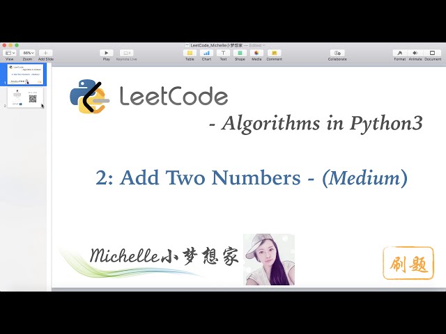 فیلم آموزشی: LeetCode در Python 2. اضافه کردن دو عدد - Michelle
