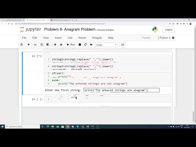 فیلم آموزشی: مسئله 8 حل - تجزیه و تحلیل بررسی آناگرام با استفاده از پایتون - برنامه نویسی رقابتی