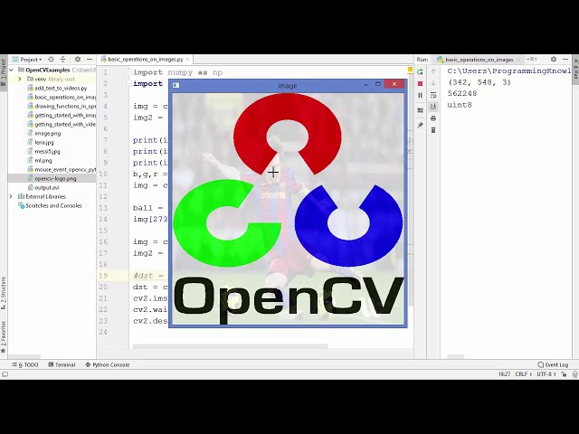 فیلم آموزشی: آموزش OpenCV Python برای مبتدیان 10 - cv.split، cv.merge، cv.resize، cv.add، cv.addWeighted، ROI با زیرنویس فارسی